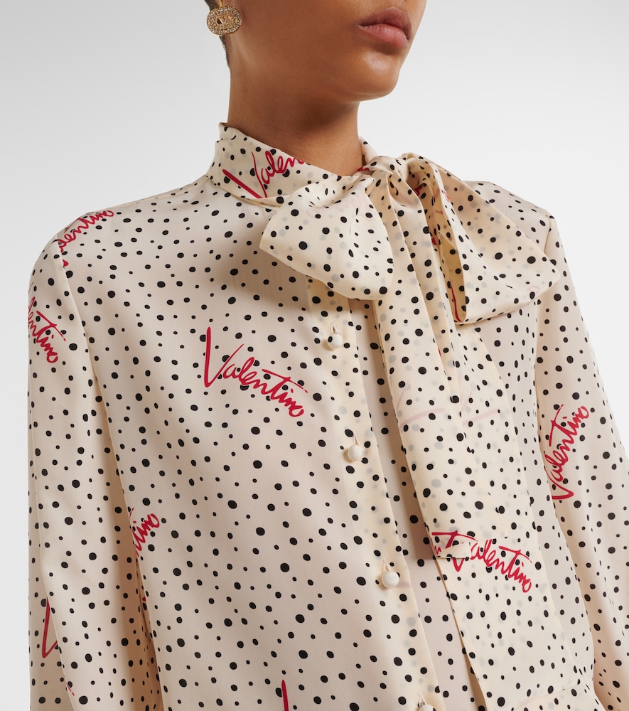 Plus De Pois Silk Crêpe De Chine Shirt