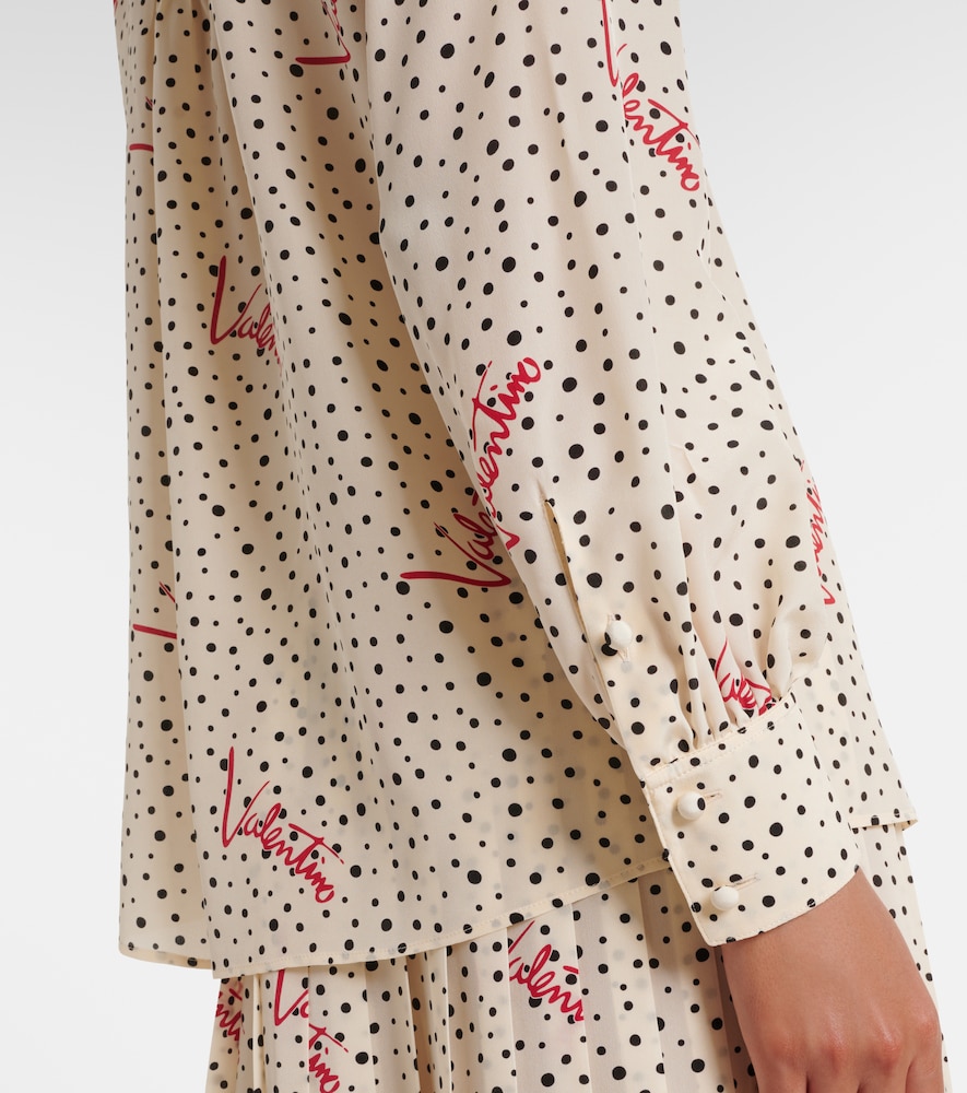 Plus De Pois Silk Crêpe De Chine Shirt