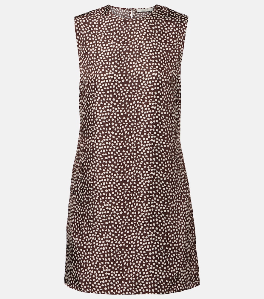 Abito corto Sintra in twill di seta a pois