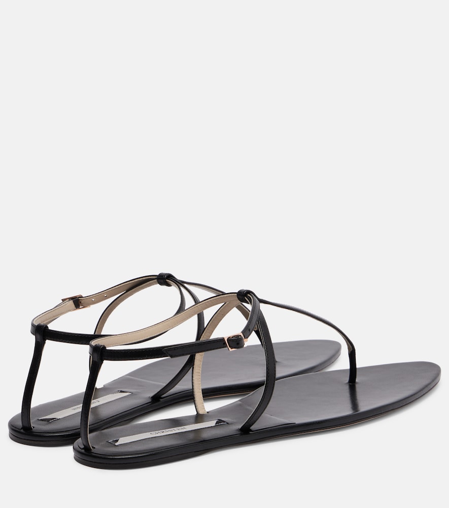 Mono Strap Leather Thong Sandals