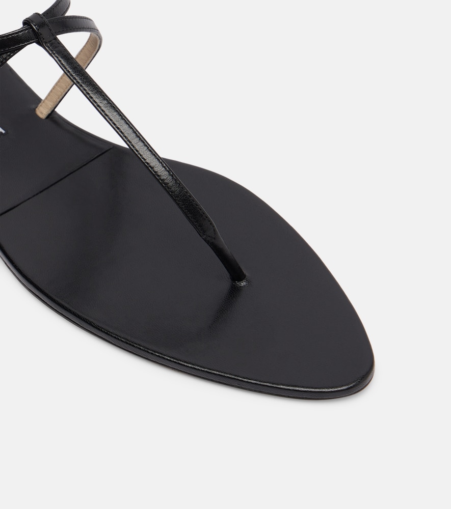  Christen Christen Mono Strap Leather Thong Sandals 
