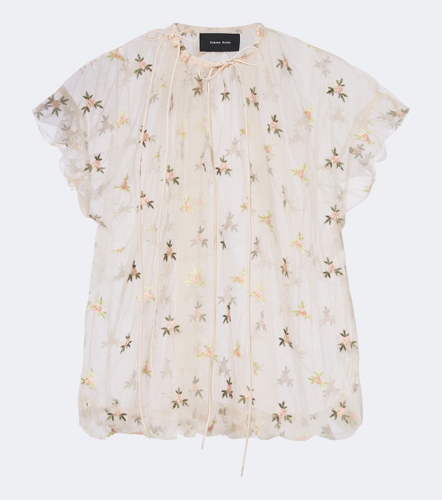 Simone Rocha Top en tulle broderies 810 €