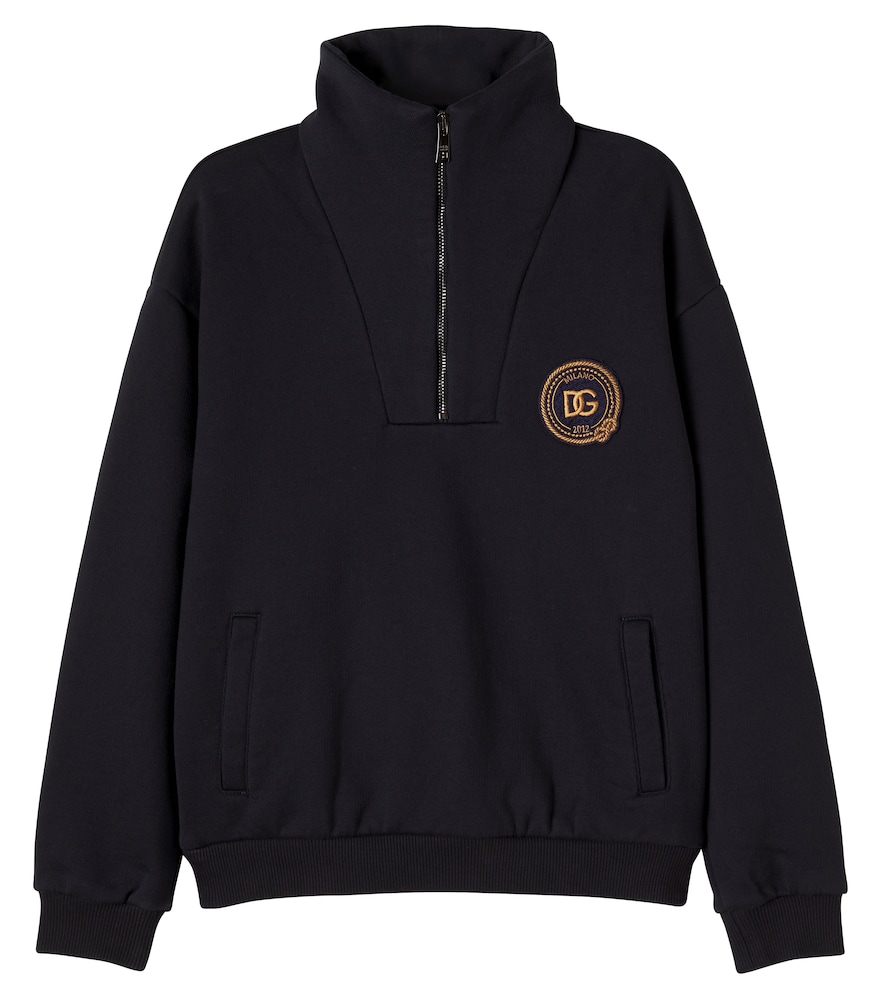 Felpa DG in cotone con zip