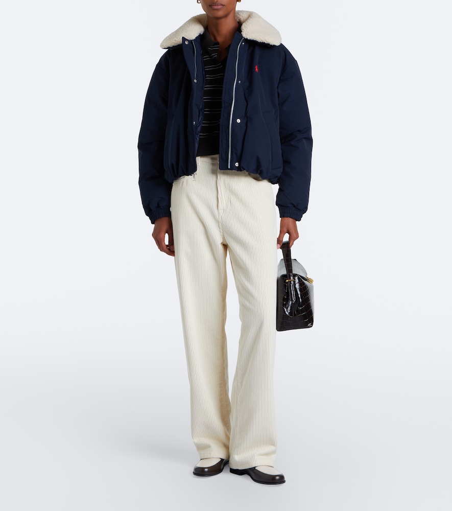 Polo Ralph Lauren Teddy-Trimmed Technical Down Jacket