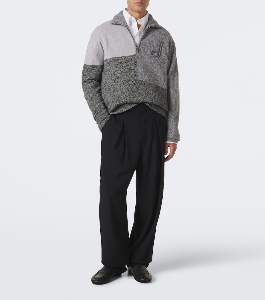 Losange Pleated Virgin Wool