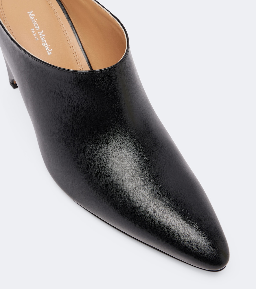 Less Leather Wedge Mules Heel