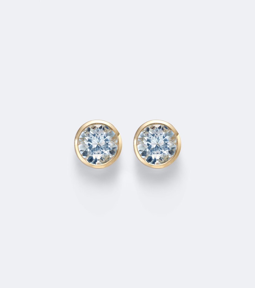 Ohrringe Icon aus 14kt Gelbgold mit Aquamarinen