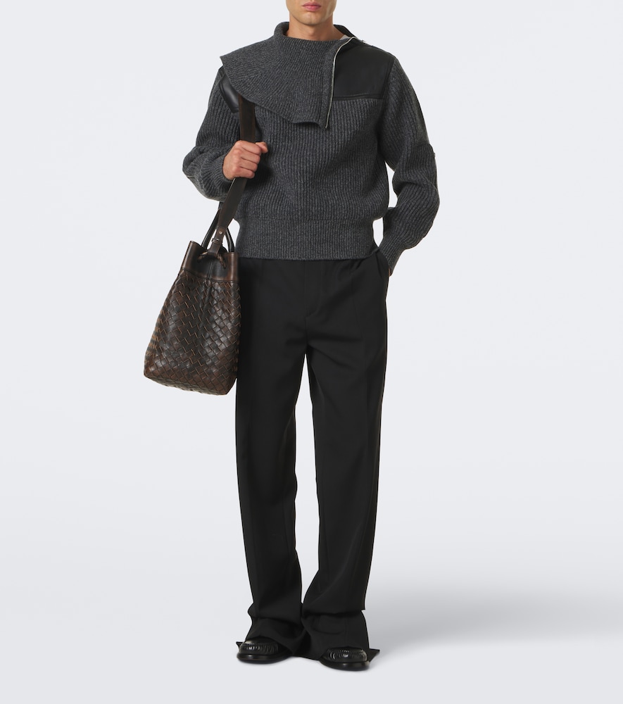 Grain De Poudre Straight Pants Wool