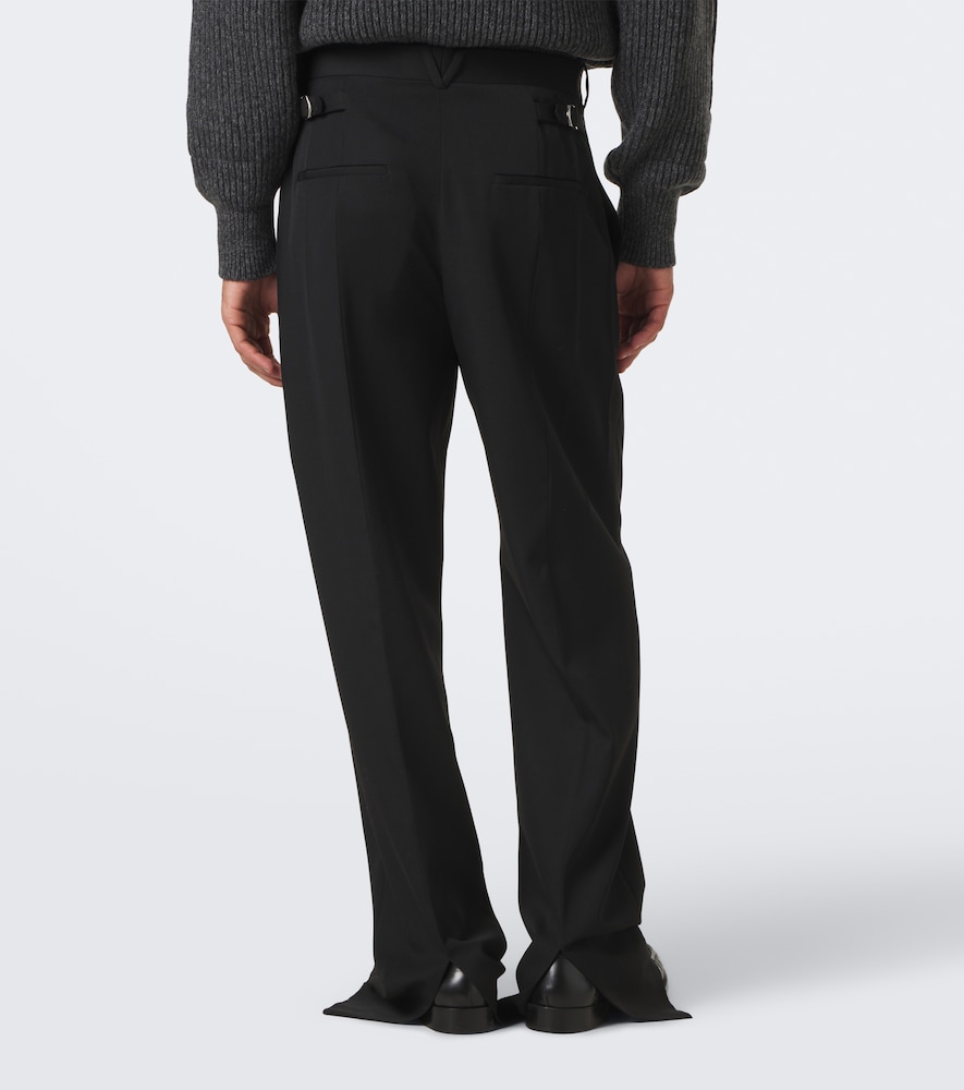Grain De Poudre Straight Pants Wool