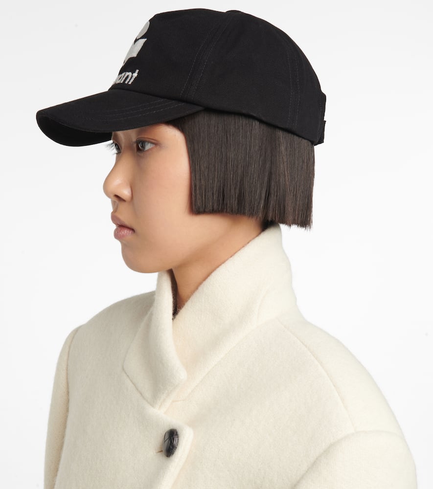 Shop Isabel Marant Tyron Cotton Baseball Cap In Black