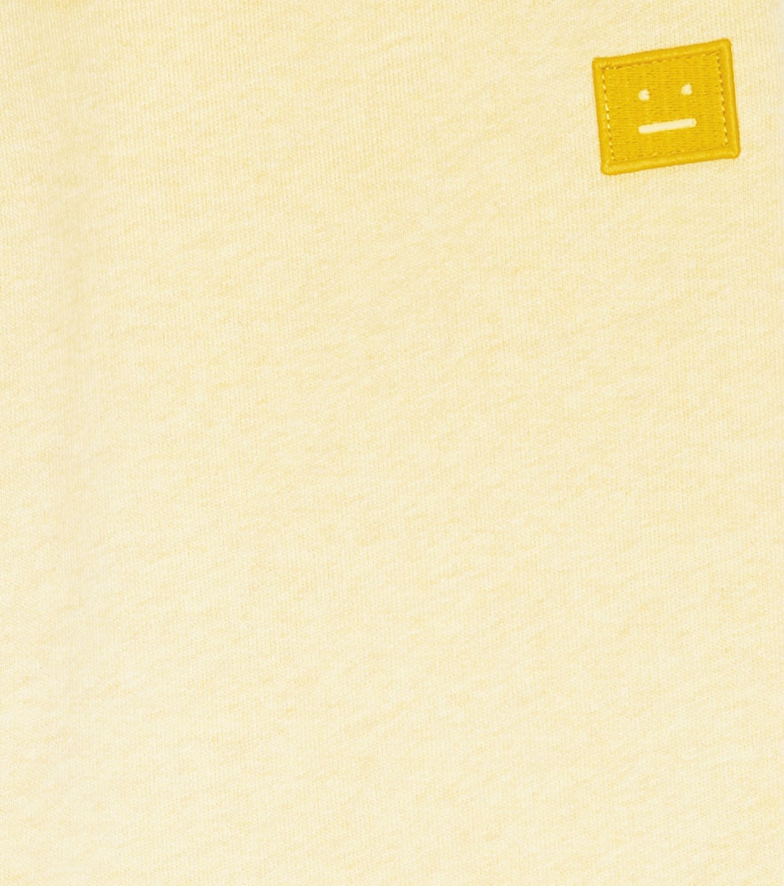 Acne Studios Face Cotton Sweatpants In Pale Yellow Melange
