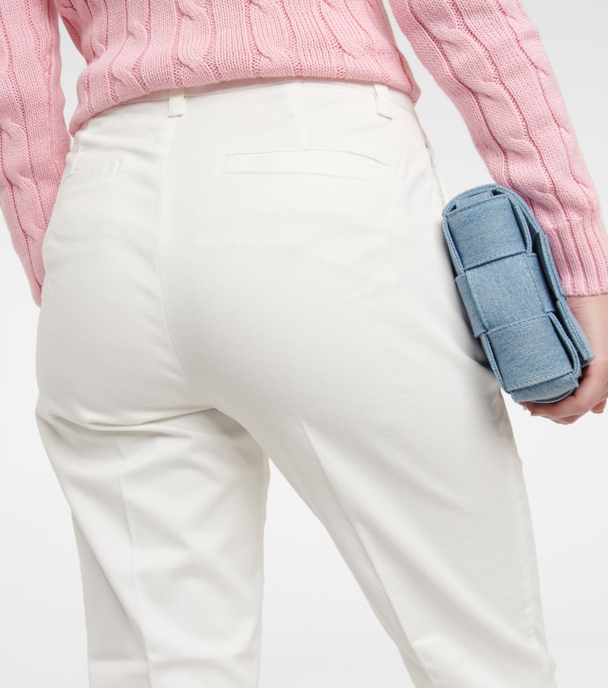 Shop Polo Ralph Lauren Mid-rise Straight Pants In Warm White