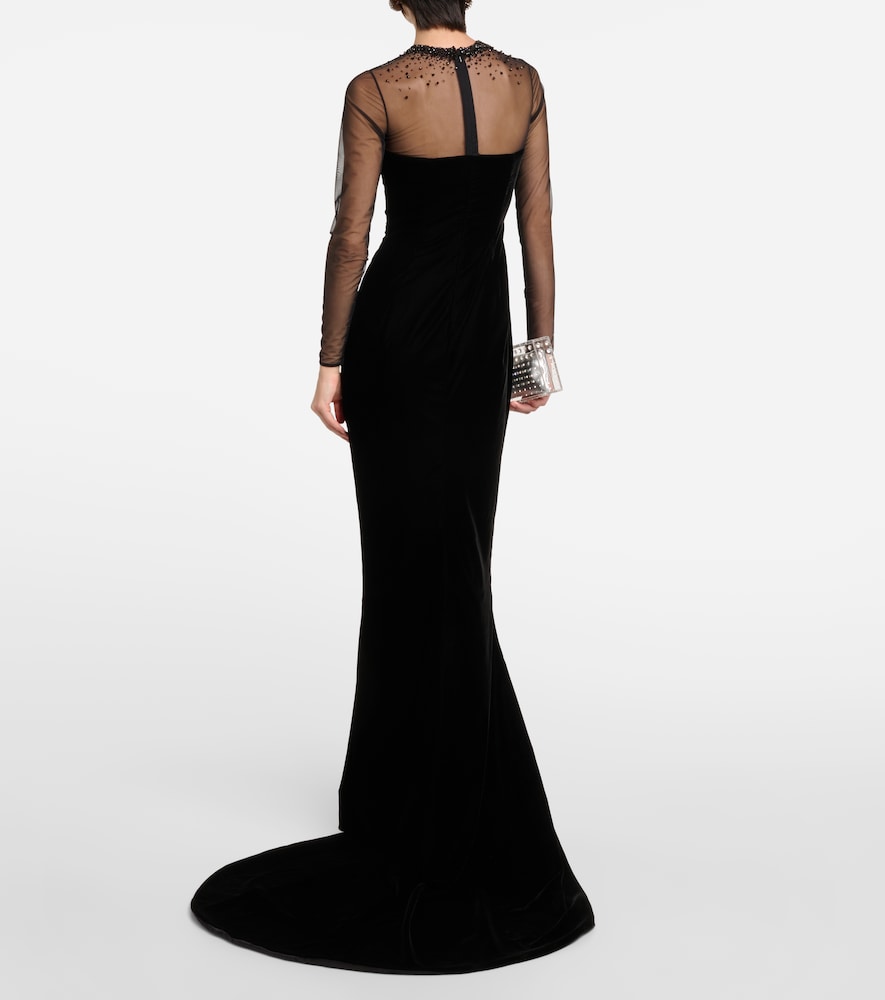  Miss Sohee Miss Sohee Embellished Velvet Gown 