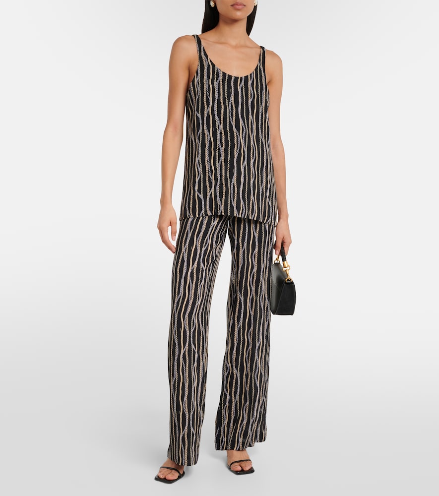  Chloe Chloe Printed Silk Pants 