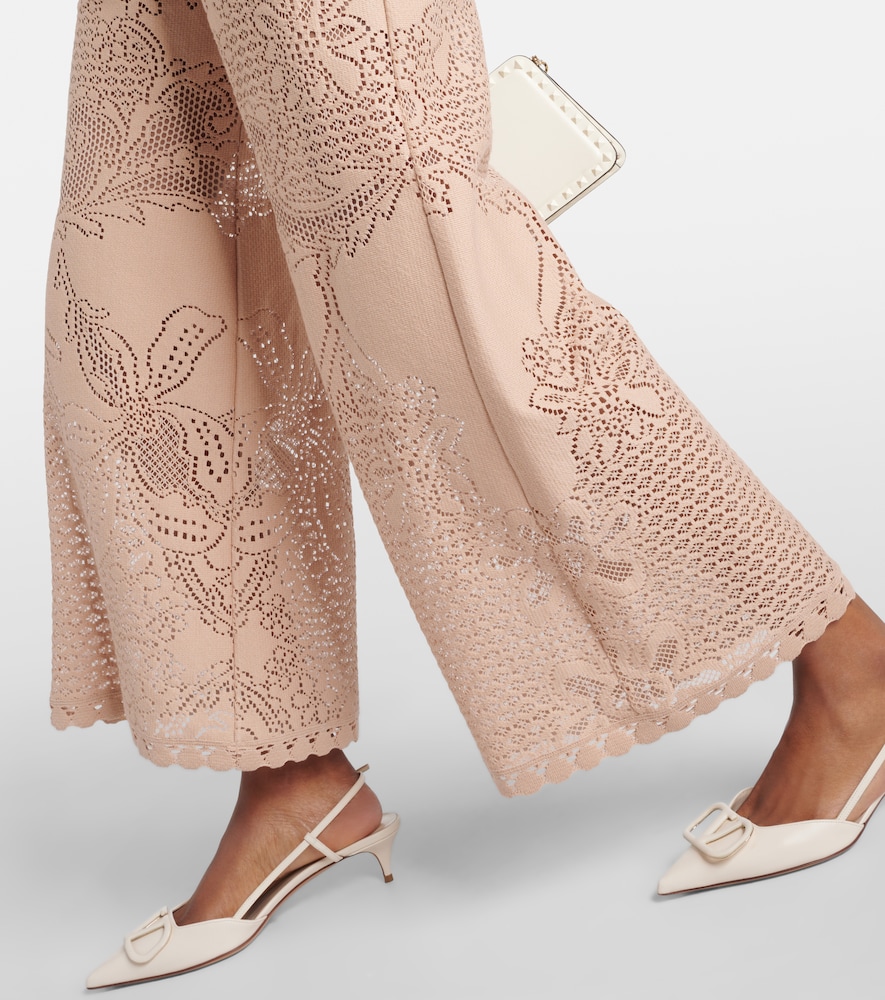  Valentino Valentino Weite Hose Aus Guipure-spitze 