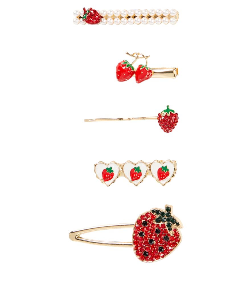 Monnalisa Set of 5 embellished bobby pins