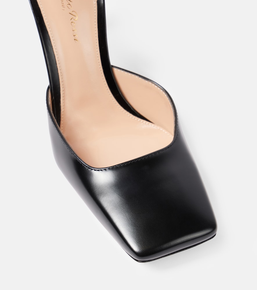  Gianvito Rossi Gianvito Rossi 95 Polished Leather Slingback Pumps 