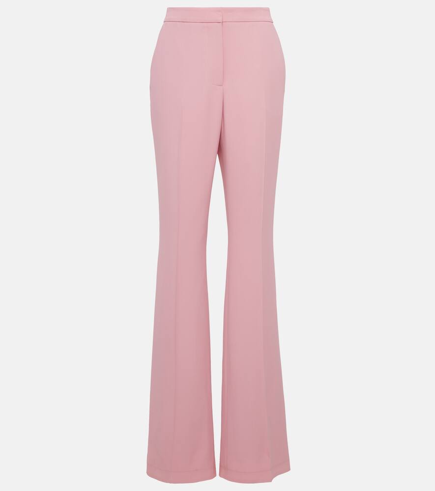 Alexander McQueen High-rise crêpe flared pants