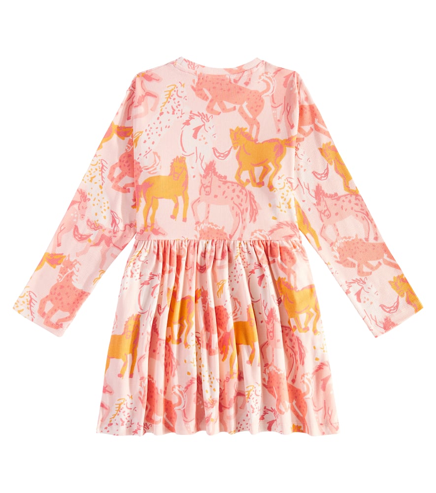 Stella Mccartney Praire Horses Cotton-blend Dress In Pink