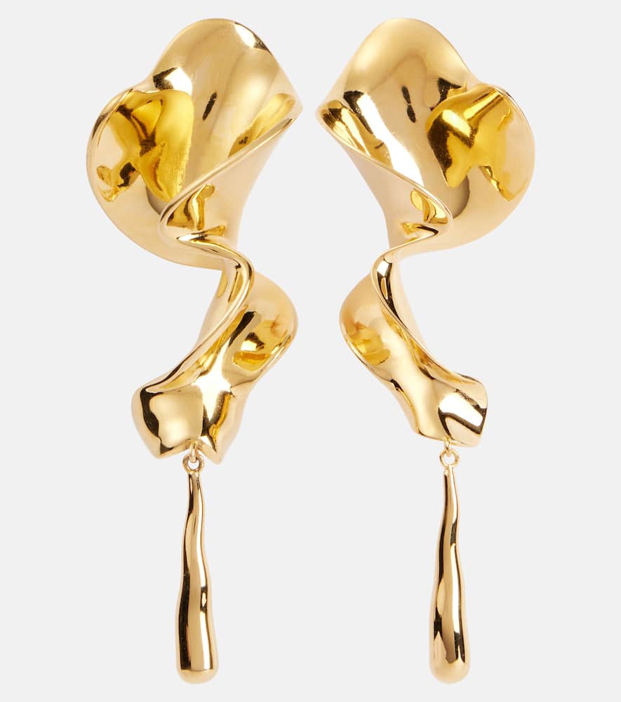 Tidal gold-plated drop earrings