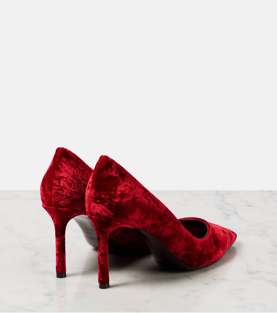 Jimmy Choo Romy 85 Velvet Pumps In Rot