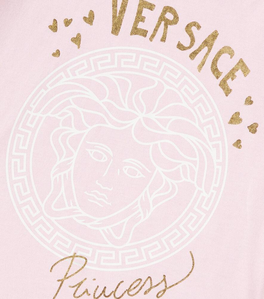 Versace Baby Medusa Cotton Jersey T-shirt In Pink
