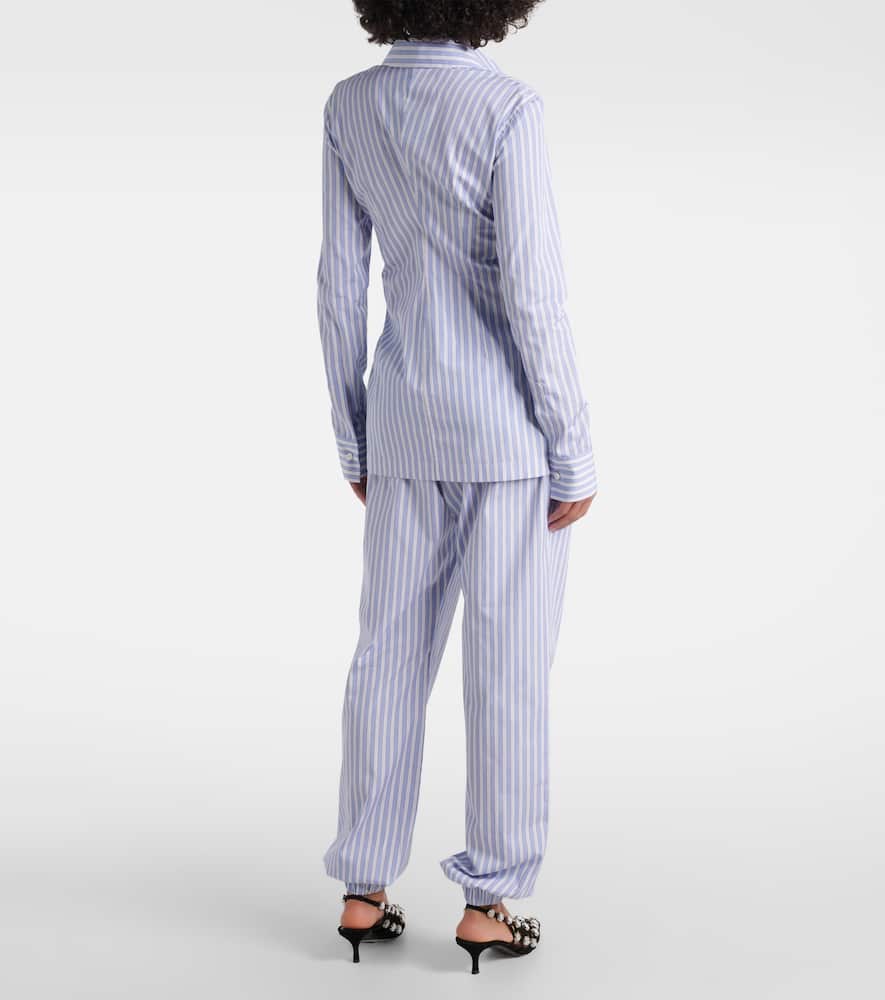 Attico Zebra-print Satin Shirt In Multicoloured