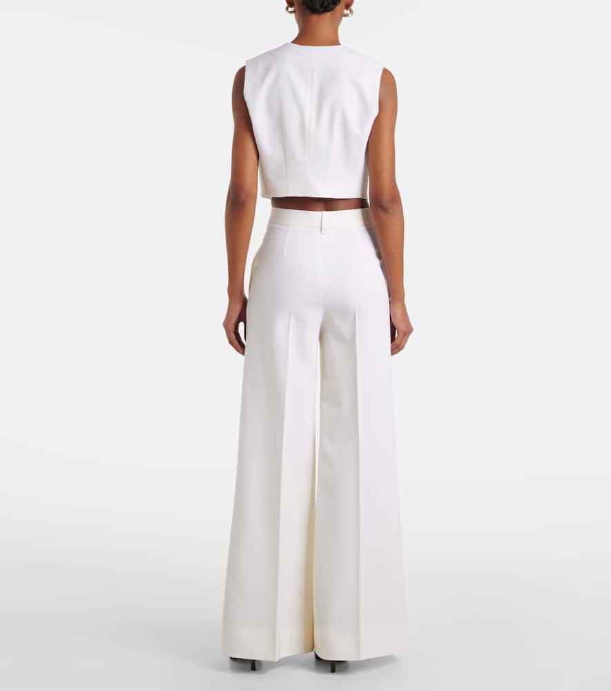 Stella Mccartney Low Rise Slim Leg Tailored Trousers In White