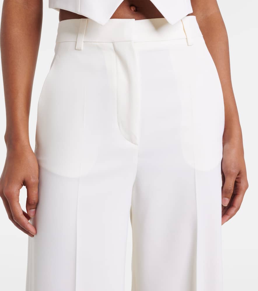 Stella Mccartney Low Rise Slim Leg Tailored Trousers In White