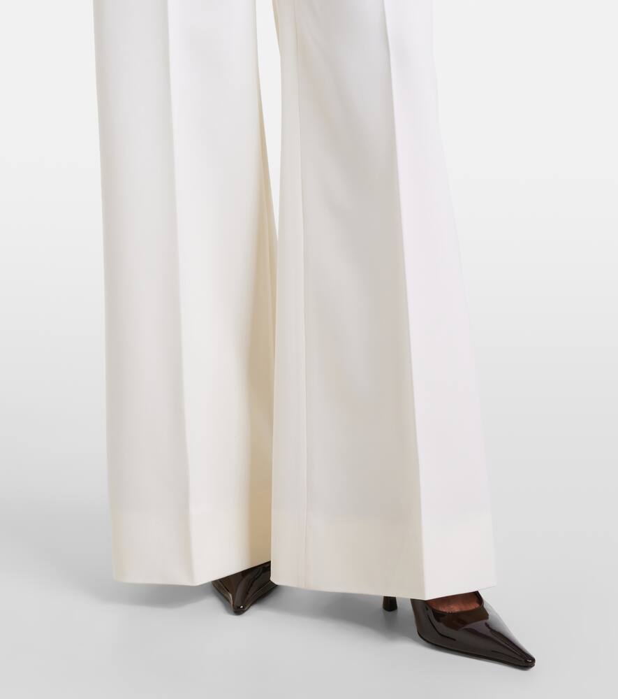 Stella Mccartney Low Rise Slim Leg Tailored Trousers In White