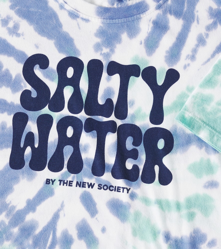 The New Society Rhea Printed Tie-dye Cotton Jersey T-shirt In Cobalto