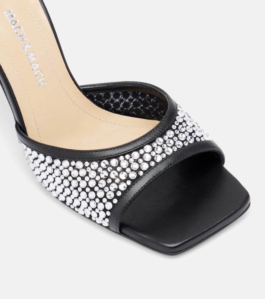  Mach & Mach Mach & Mach Puffy Heart Ring 95 Leather Mules 