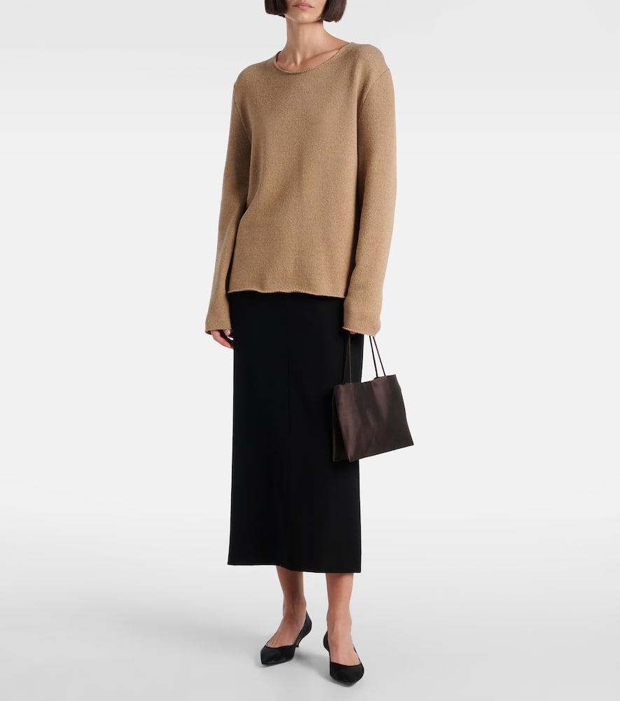 The Row Cecily Satin Shopper