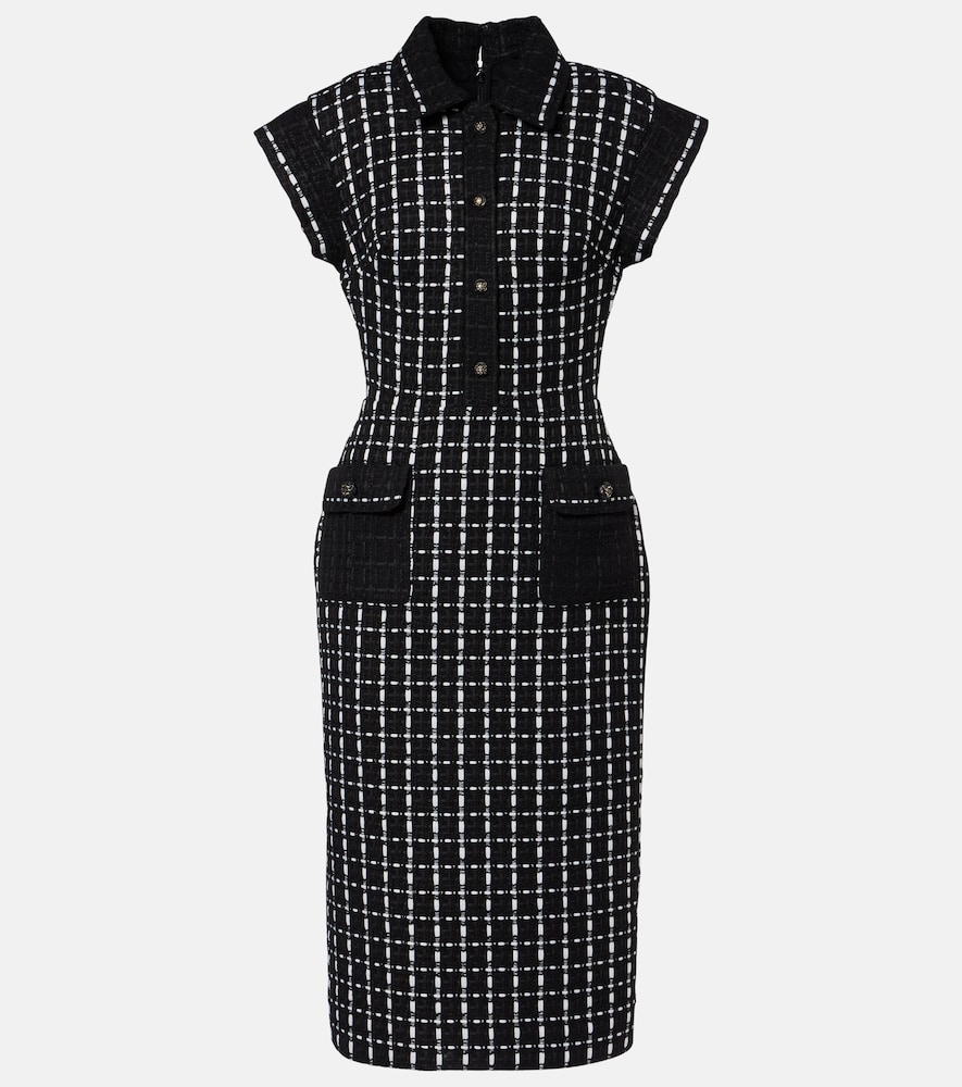 Elie Saab Women's Black Tweed Midi Dress UK Size 6 - Mytheresa