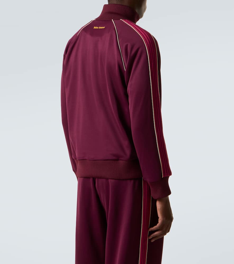 Wales Bonner Logo-embroidered Satin-jersey Track Jacket In Red