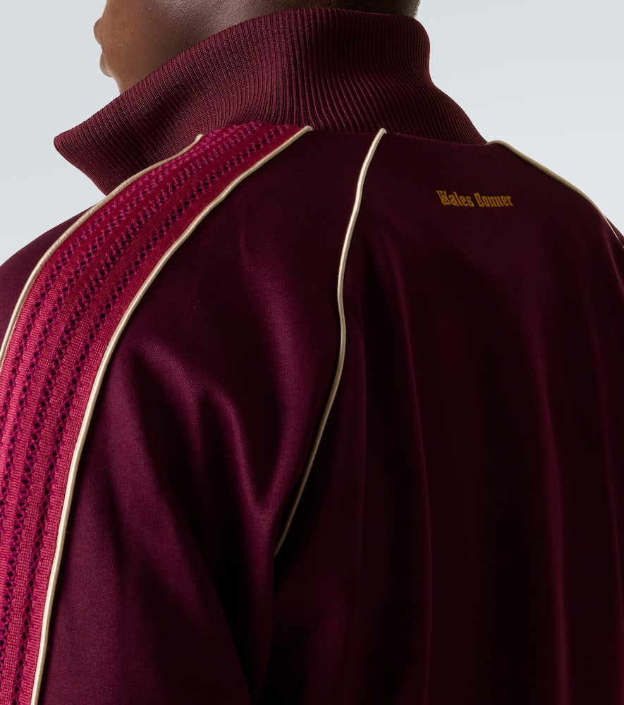 Wales Bonner Logo-embroidered Satin-jersey Track Jacket In Red