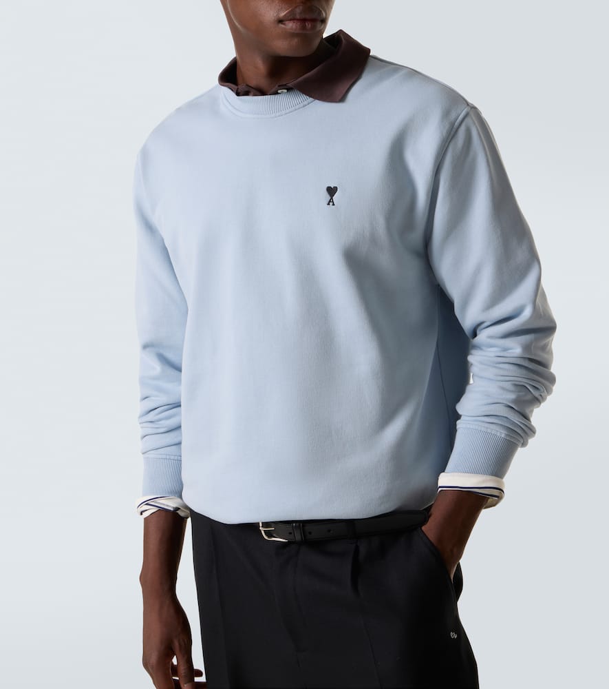 Ami Alexandre Mattiussi Ami Paris Ami Paris De Coeur Cotton Sweatshirt In Blue