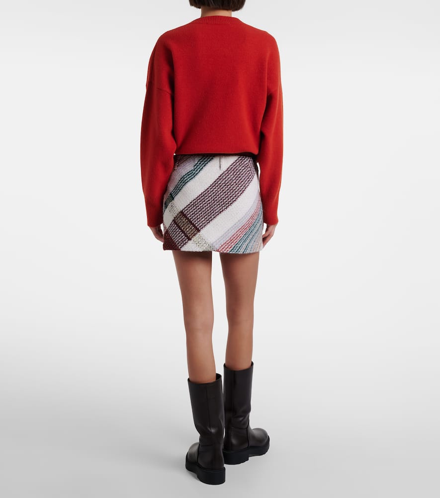 Missoni Zigzag Wool And Cotton-blend Miniskirt In Multi