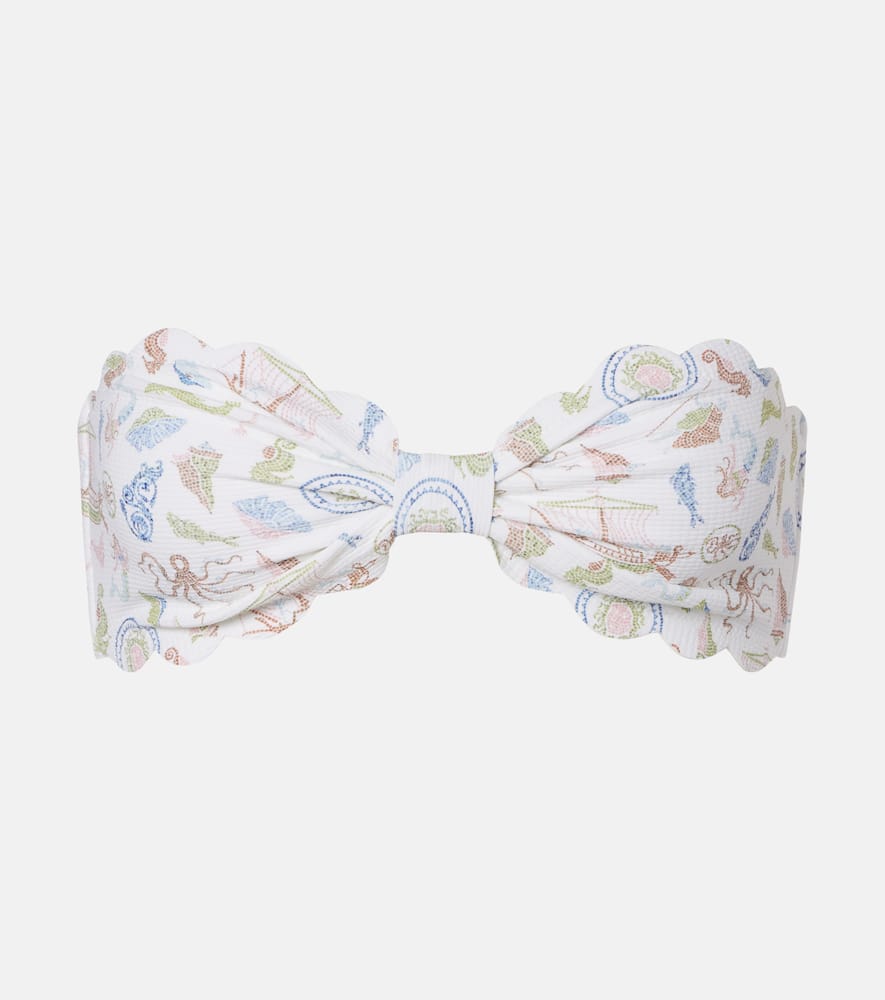Antibes scalloped bandeau bikini top