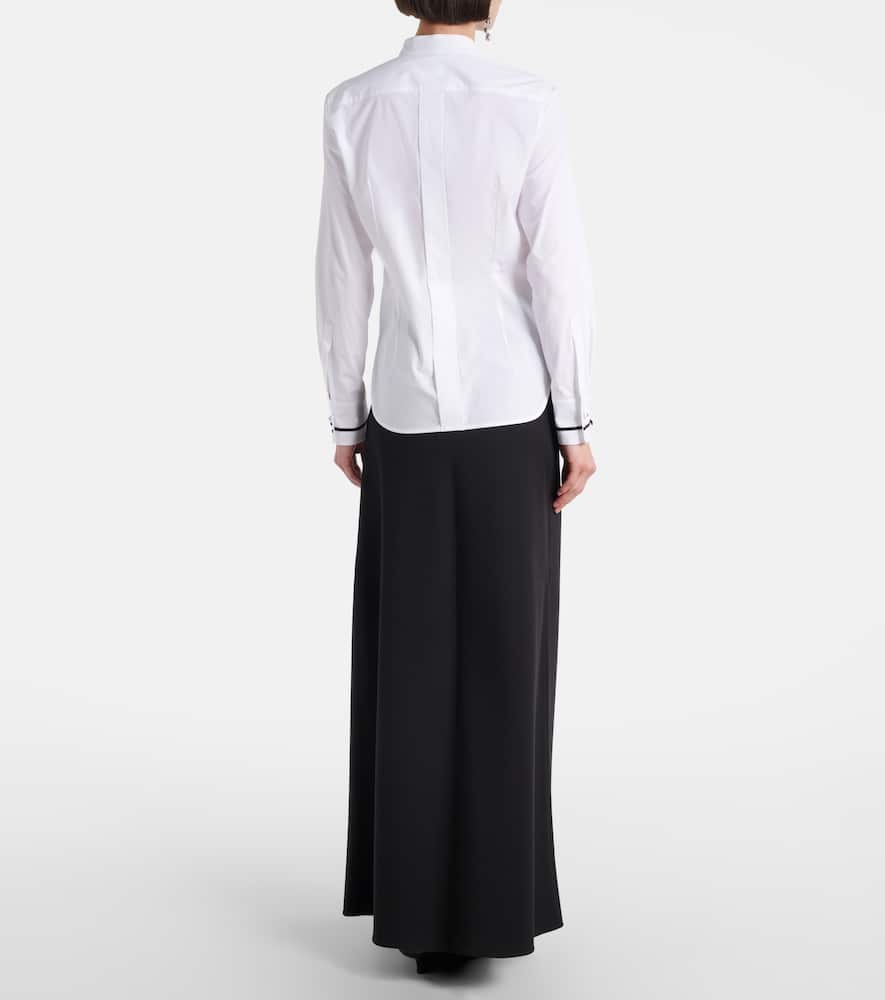 Max Mara Otranto Mandarin Collar Cotton Blouse