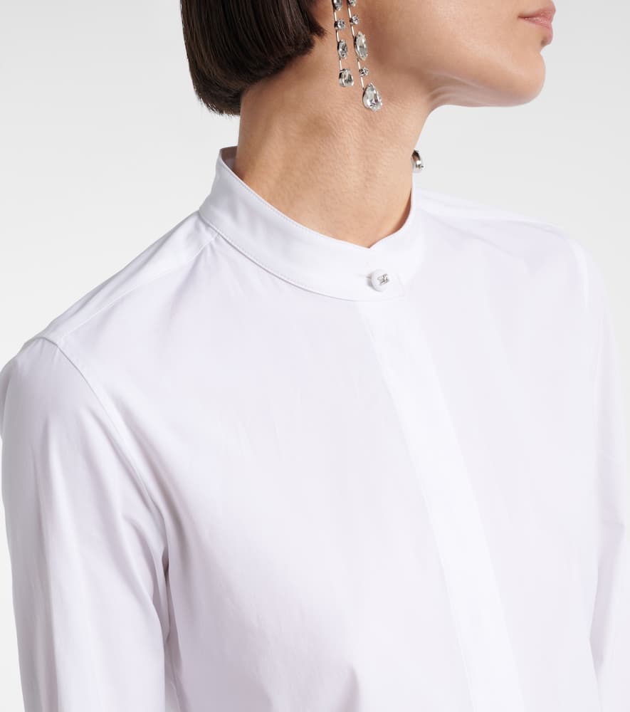 Max Mara Otranto Mandarin Collar Cotton Blouse