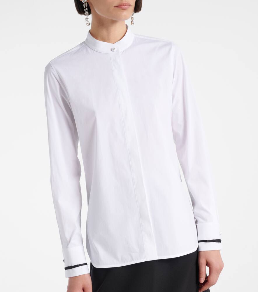 Max Mara Otranto Mandarin Collar Cotton Blouse