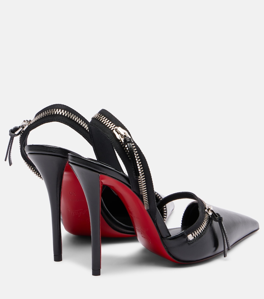 Christian Louboutin Christian Louboutin Slingback-pumps Slingyzip 100 Aus Leder 