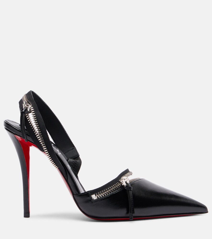  Christian Louboutin Christian Louboutin Slingback-pumps Slingyzip 100 Aus Leder 