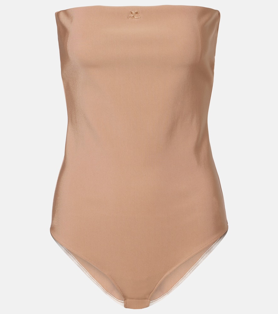 Courrèges Jersey Bodysuit In Sand