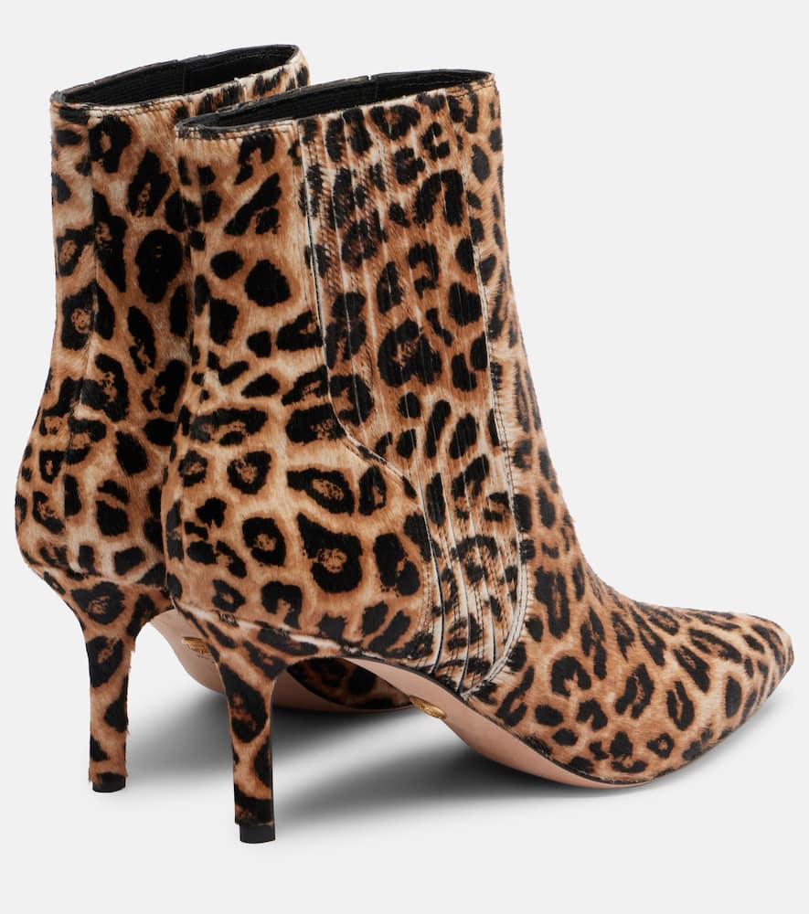 Veronica Beard Lisa 70 Leopard-print Calf Hair Ankle Boots In Brown