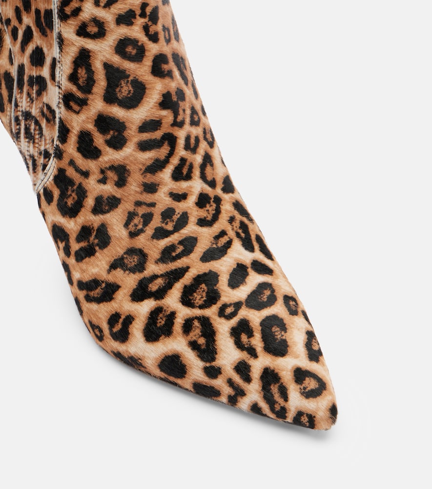 Veronica Beard Lisa 70 Leopard-print Calf Hair Ankle Boots In Brown