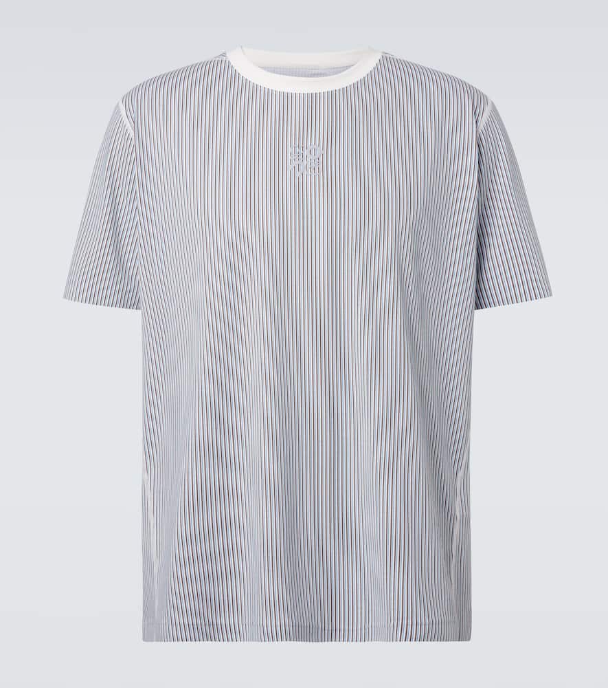 Loewe X On Striped Technical Jersey T-shirt In Gray