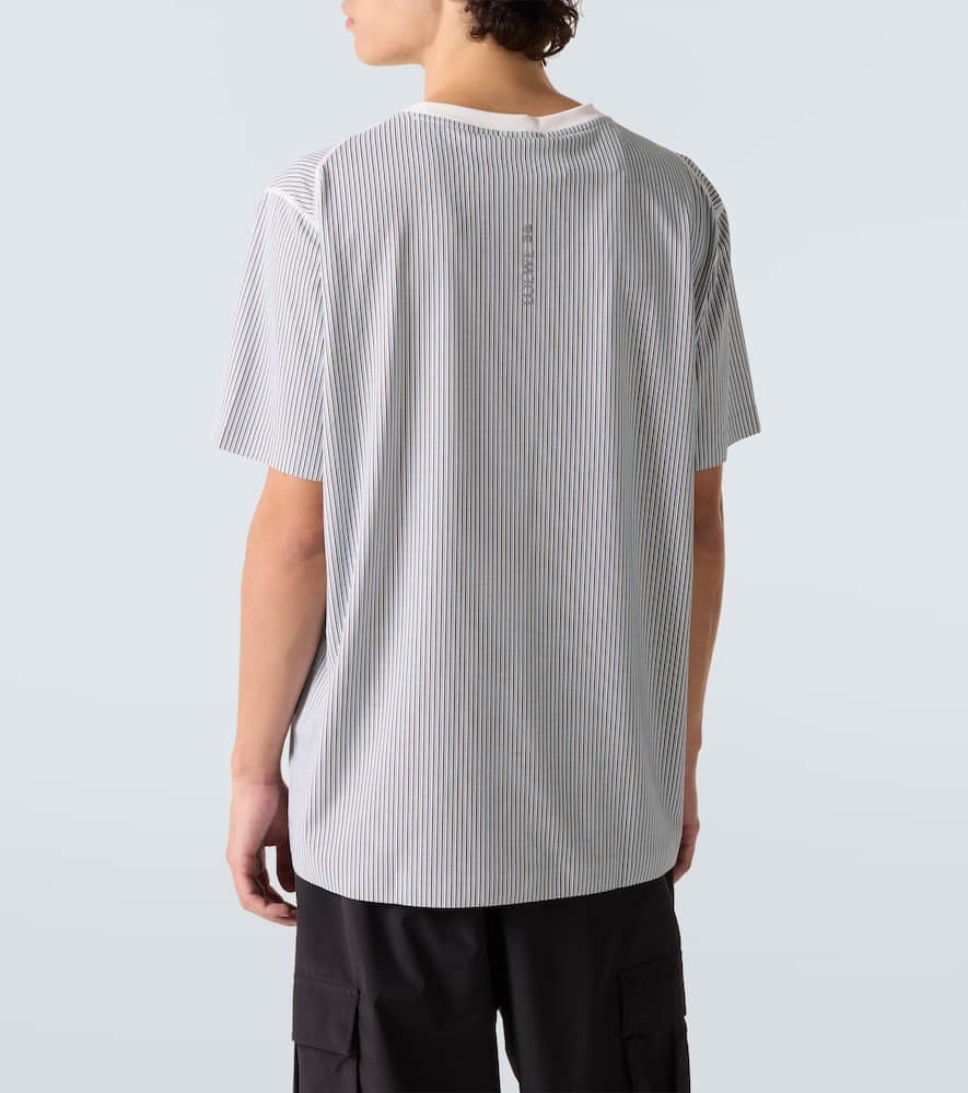 Loewe X On Striped Technical Jersey T-shirt In Gray