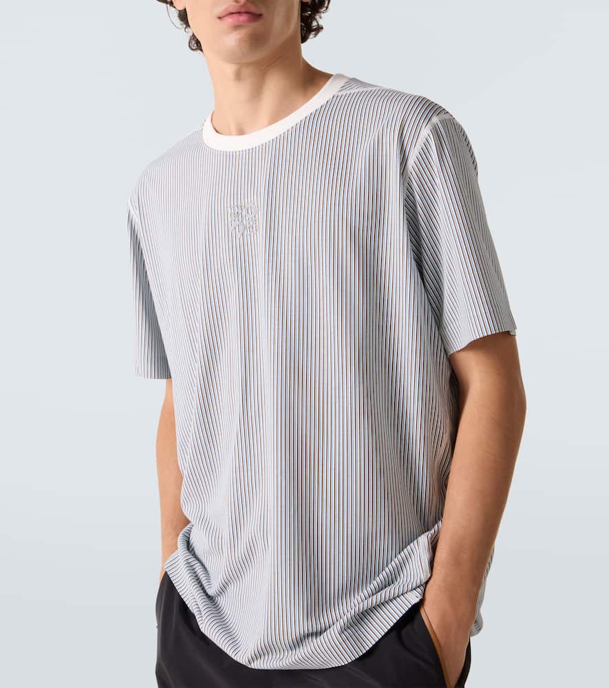 Loewe X On Striped Technical Jersey T-shirt In Gray